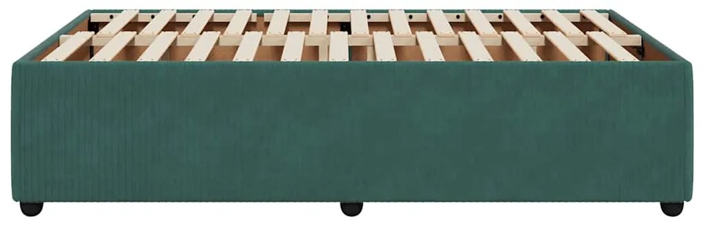 Estrutura de cama com colchão verde escuro 120x190 cm Veludo
