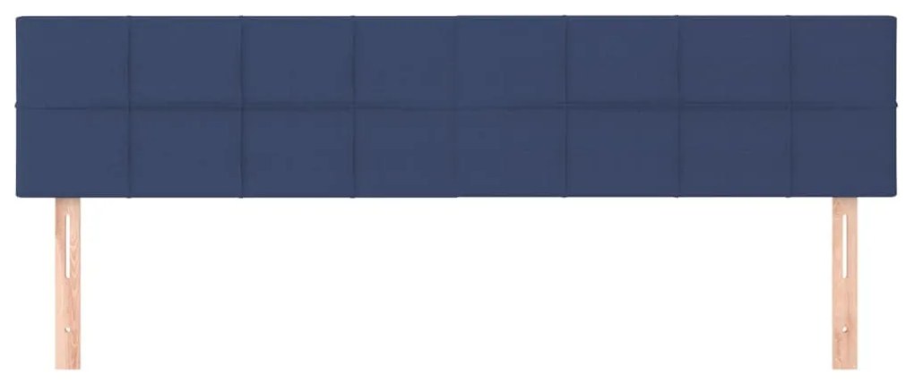 Cabeceira de cama 2 pcs tecido 80x5x78/88 cm azul