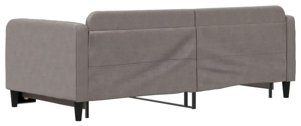 Sofá-cama com gavetão 90x200 cm tecido cinzento-acastanhado