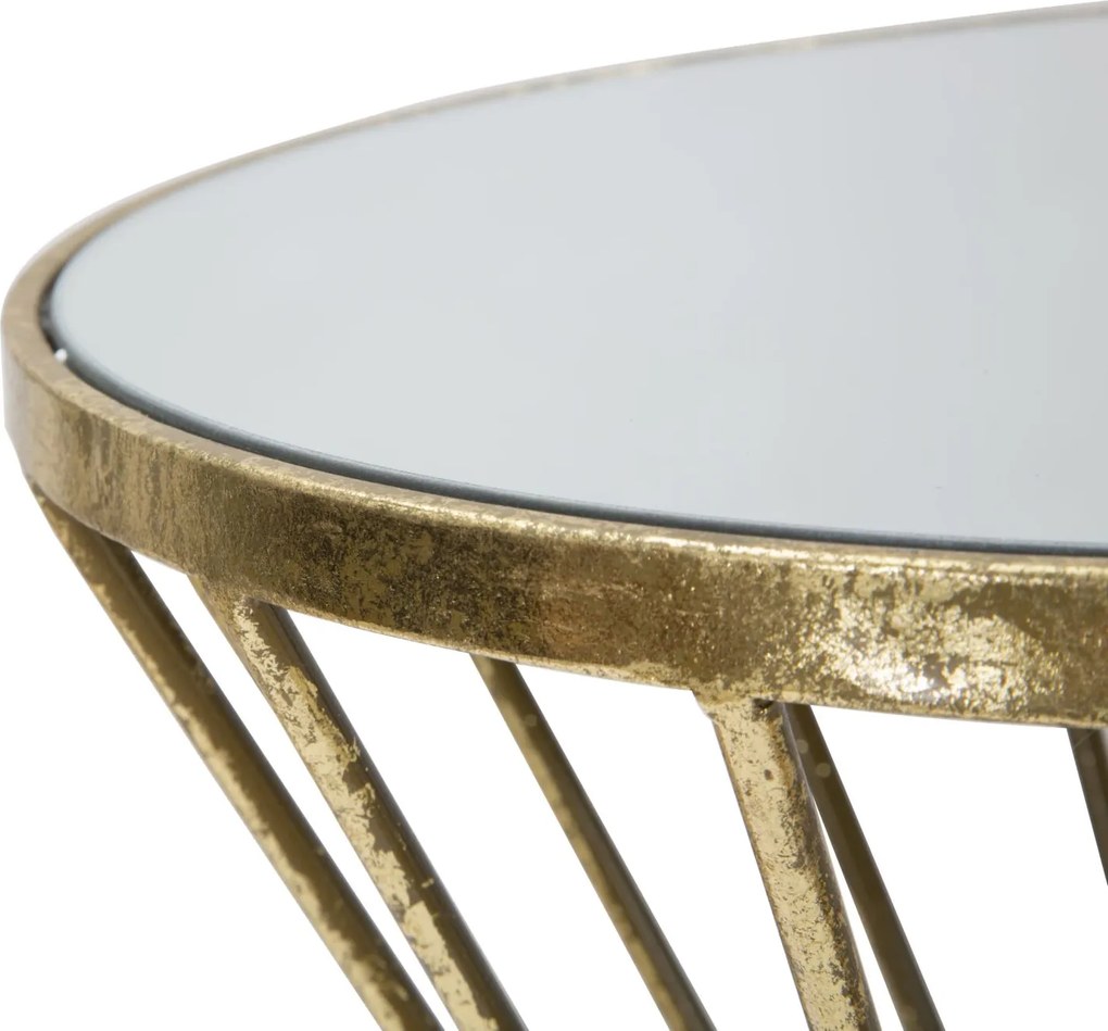 MESA DE APOIO HYPNOS Ø 35X70 CM DOURADA