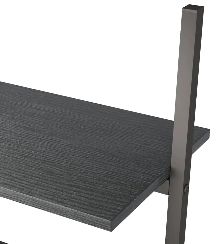 Unidade 3 prateleiras inclinada 64x34x116 cm preto