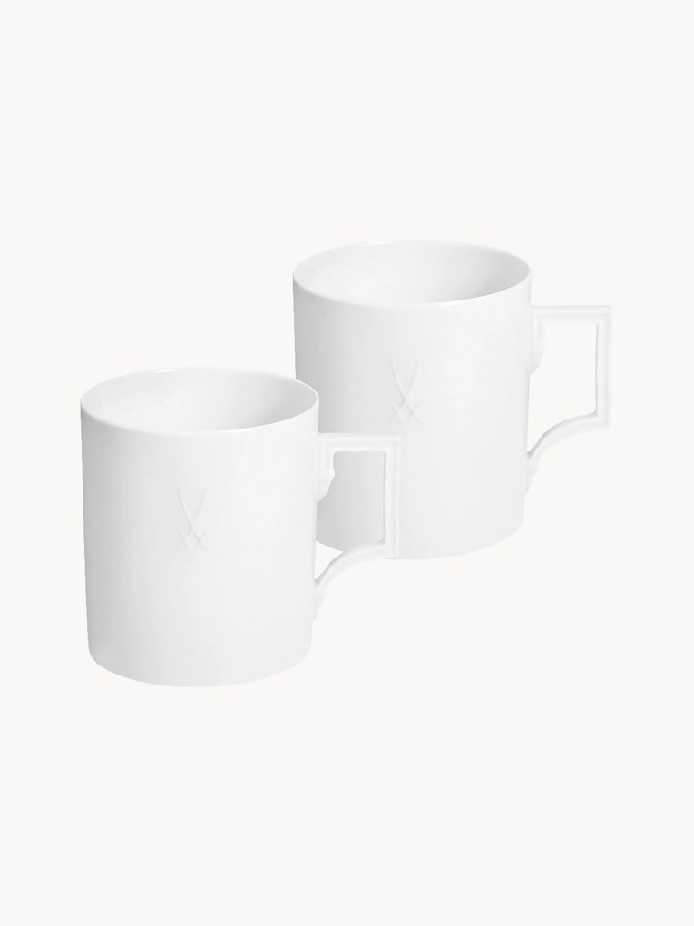 Canecas de porcelana artesanais Berlin, conjunto de 2