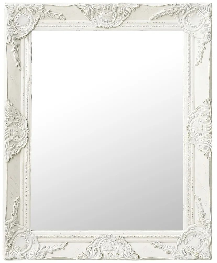 Espelho de parede estilo barroco 50x60 cm branco
