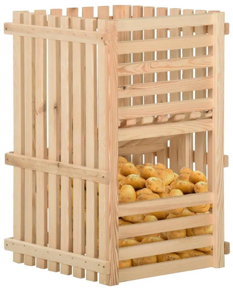 Caixa para batatas 50x50x80 cm pinho maciço