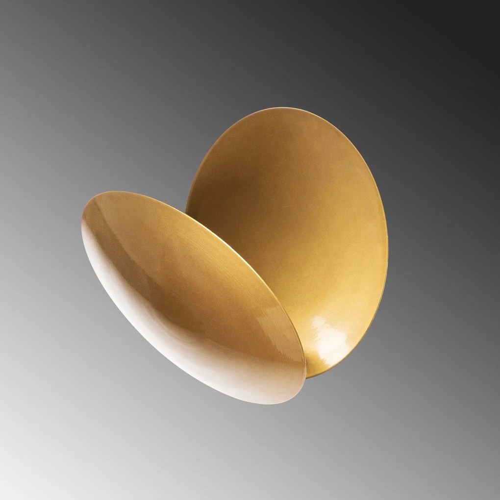 Candeeiro de Parede Yosma – Dourado – 25x25x16 cm
