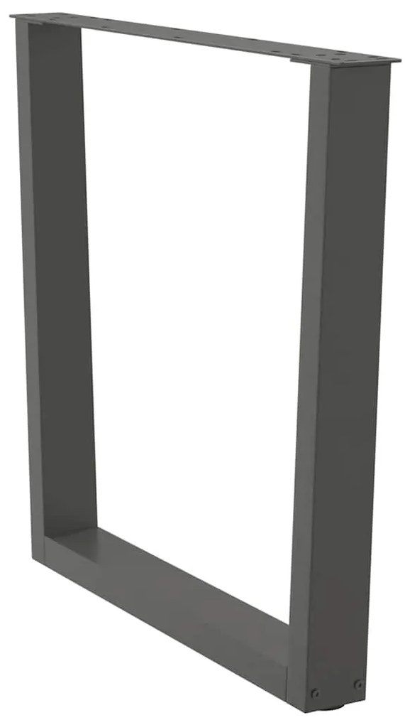 Pés para mesa de jantar em V, 3 peças, antracite, 90x (72-73,3) cm, aç