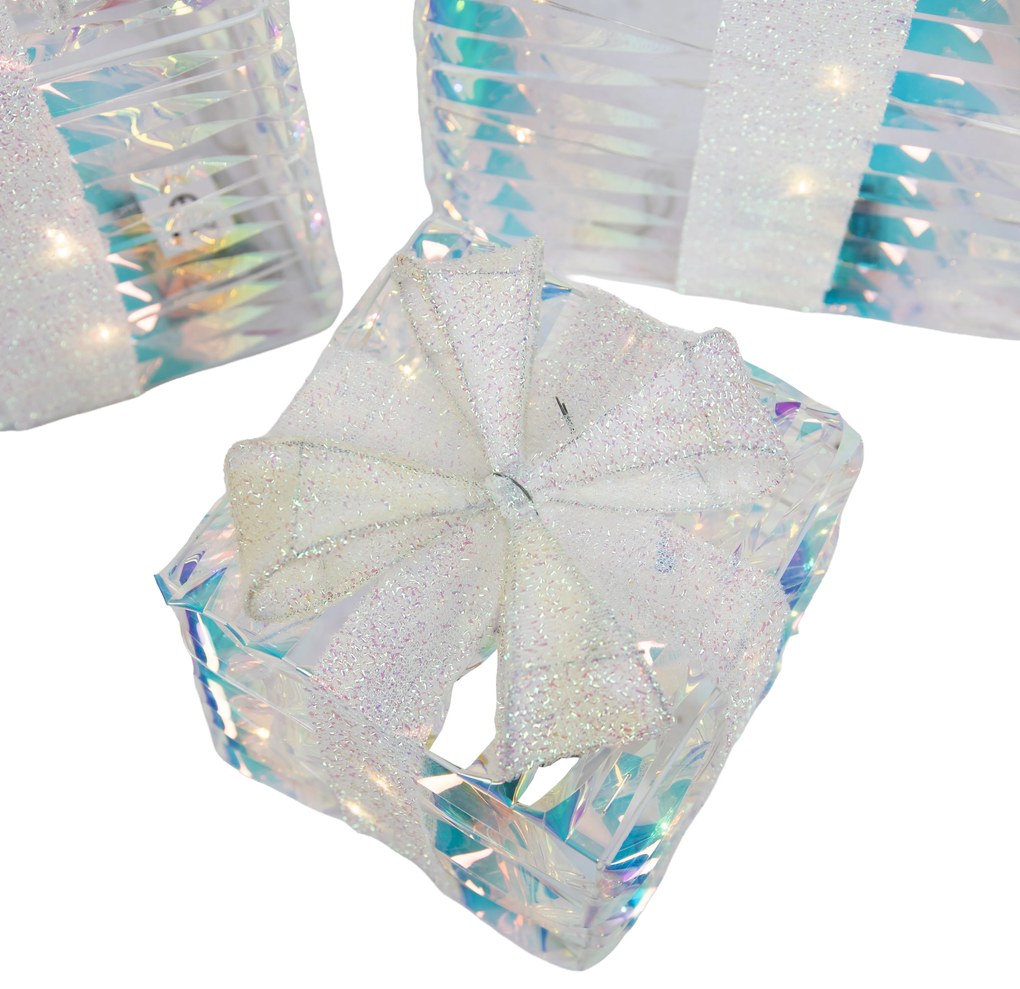 Conjunto de 3 presentes de Natal arco-íris incluindo LED - Niji