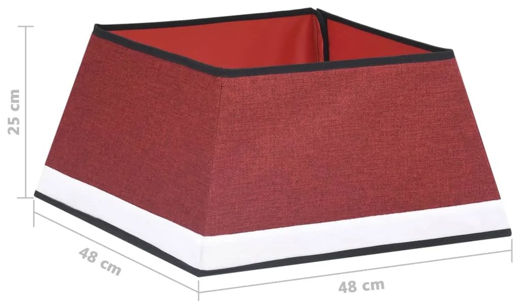 Saia para árvore de Natal 48x48x25 cm vermelho e branco