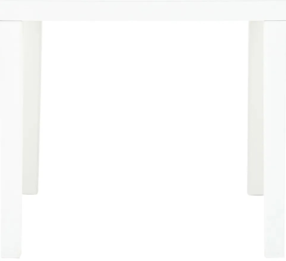 Mesa de jardim 78x78x72 cm plástico branco