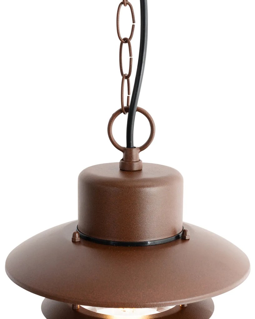 Luminária Pendente Industrial Marrom Ferrugem IP44 - Shell
