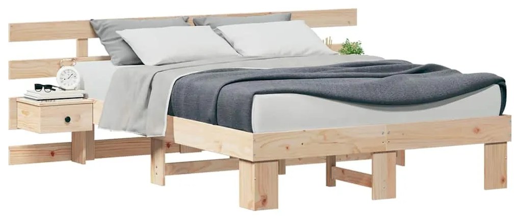 Estrutura da Cama com gaveta Castanho 120 x 200 cm