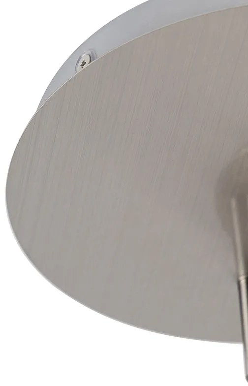 Foco moderno para casa de banho em aço 2 luzes IP44 - Ducha