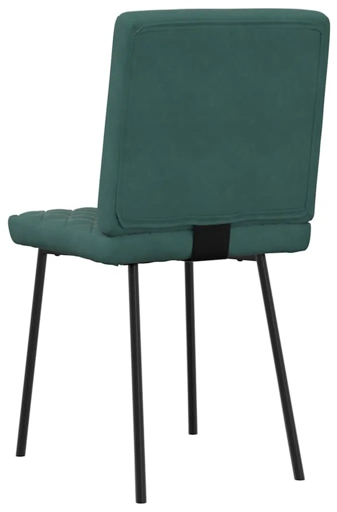 Cadeiras de jantar 2 pcs veludo verde-escuro
