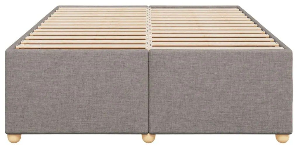 Cama sem colchão 140x190 cm tecido castanho-acinzentado