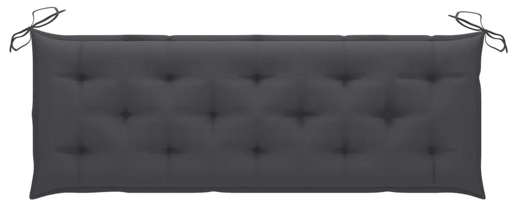 Banco de jardim empilhável c/ almofadão 159 cm teca maciça