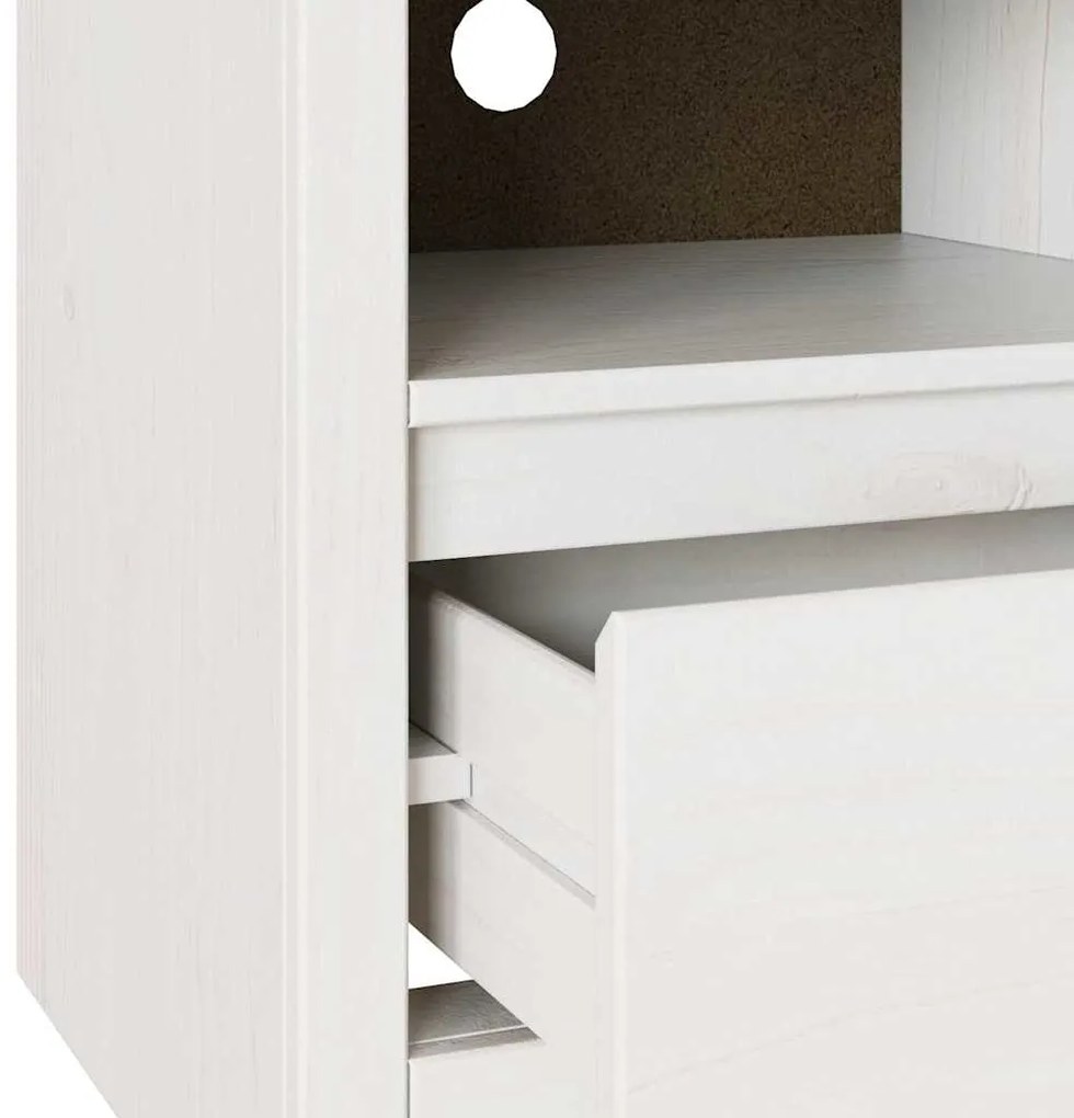 Aparador de TV vidaXL "DRAMMEN" Branco 99x43x55 cm Madeira Sólida de P