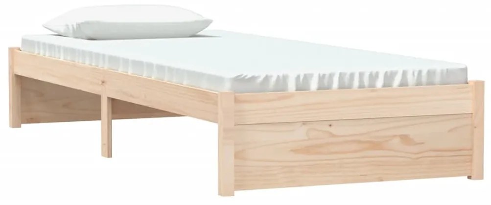 Estrutura de cama pequena solteiro 75x190 cm madeira maciça