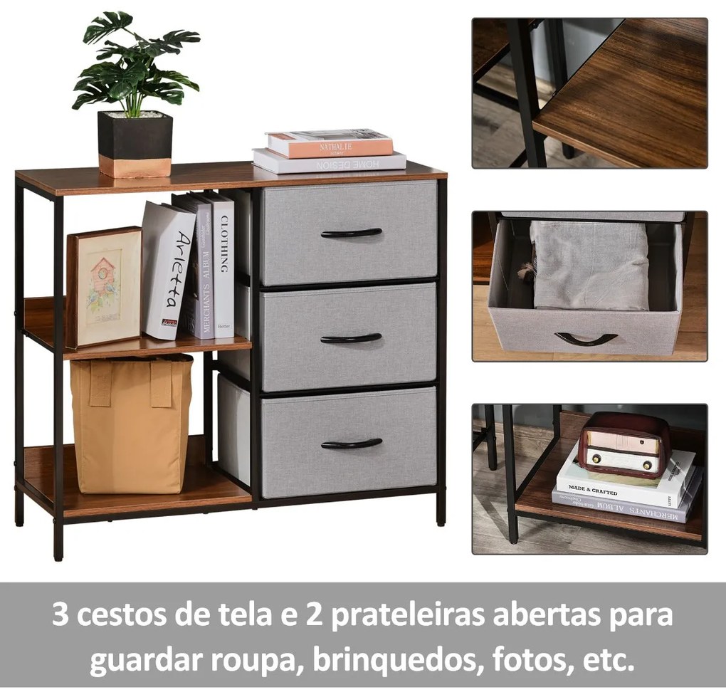 Móvel Line - Cinza Claro - Design Rústico