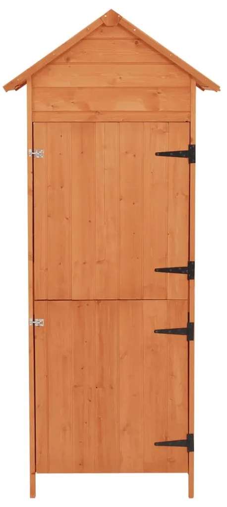 Armário de arrumação para jardim 42,5x64x190 cm castanho