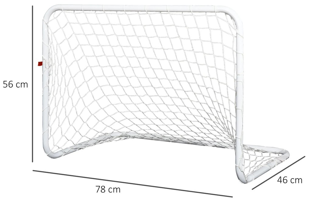 Conjunto de 2 mini gols de futebol com rede e bola para a prática de f