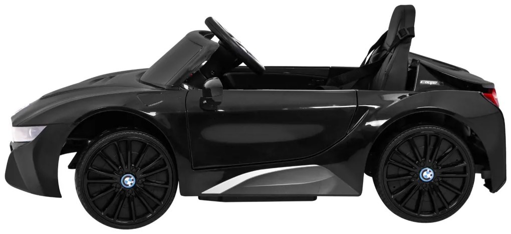 Carro elétrico para Crianças 12V BMW I8 LIFT Rodas de EVA, Assento de couro Preto