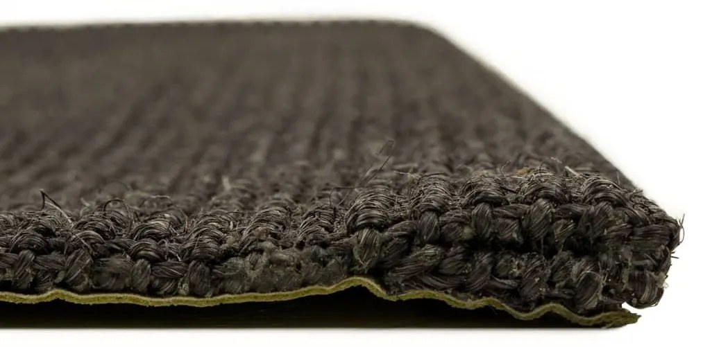 Tapete sisal natural 66x350 cm preto