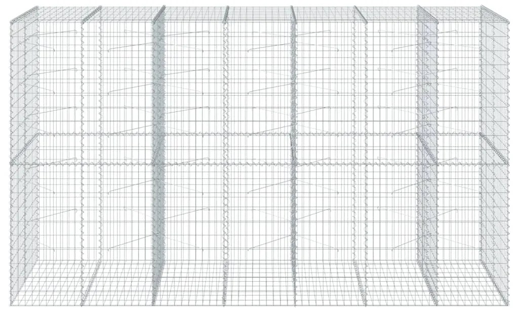 Cesto gabião com cobertura 350x100x200 cm ferro galvanizado