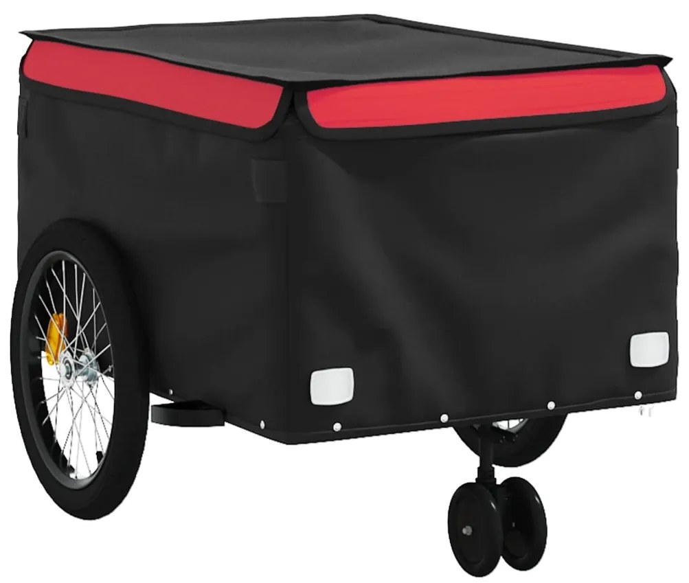 Reboque para bicicleta 45 kg ferro preto e vermelho