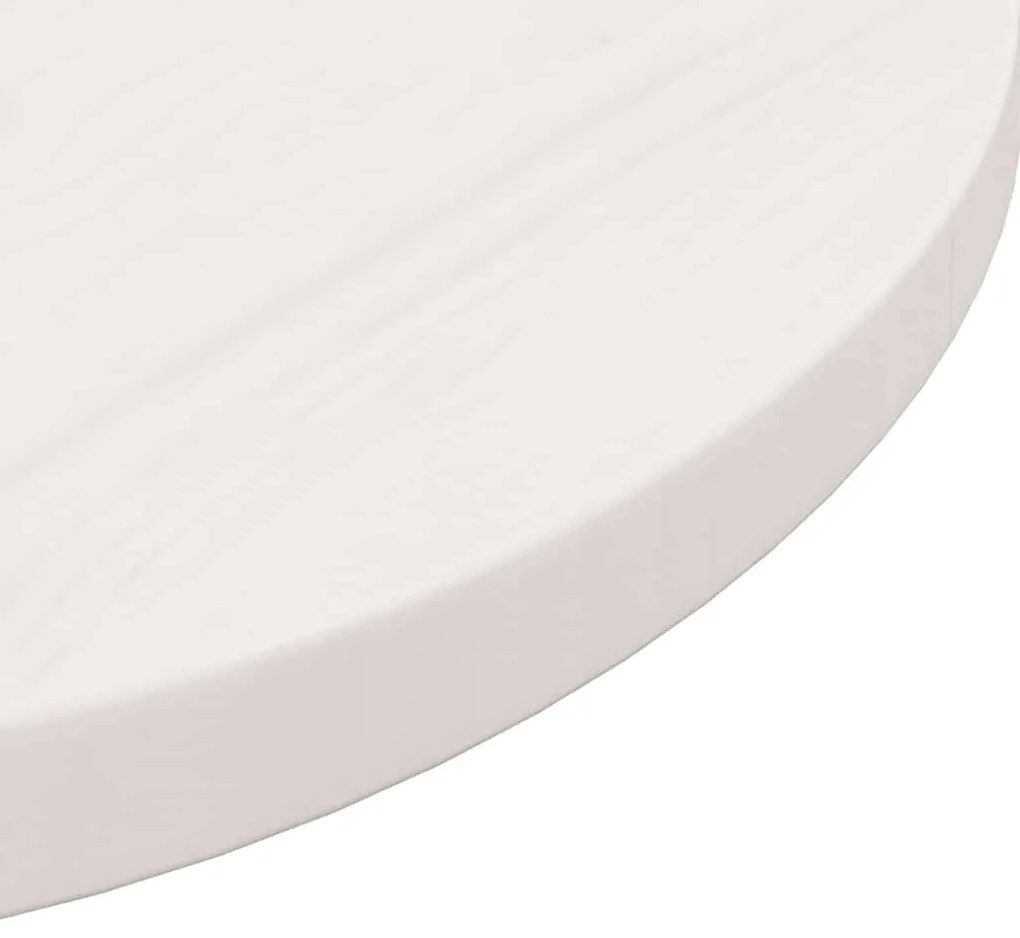 Tampo de mesa pinho maciço Ø60x2,5 cm branco