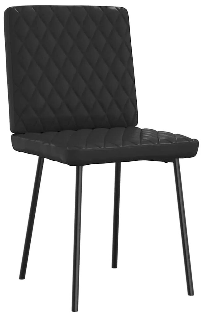 Cadeiras de jantar 4 pcs couro artificial preto
