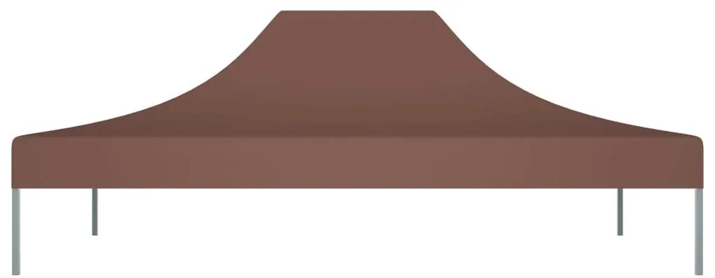 Teto para tenda de festas 4,5x3 m 270 g/m² castanho
