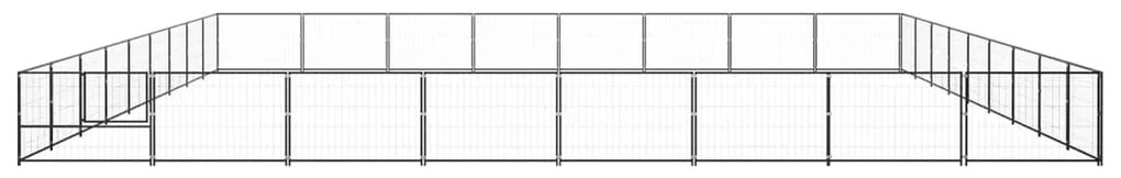 Canil para cães 72 m² aço preto