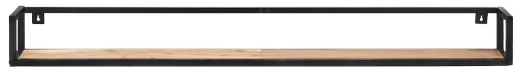 Prateleiras parede 2 pcs 160 cm madeira de acácia maciça