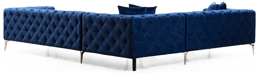 Sofá de Canto Como – Azul Marinho – 310 cm x 70 cm x 270 cm