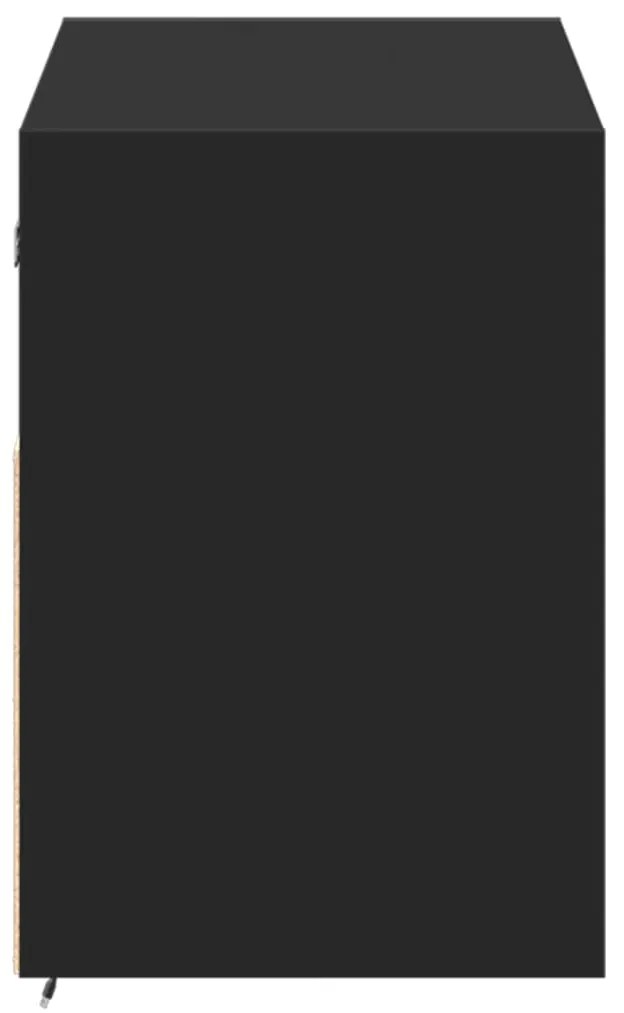 Móvel de parede para TV com luzes LED 100x31x45 cm preto