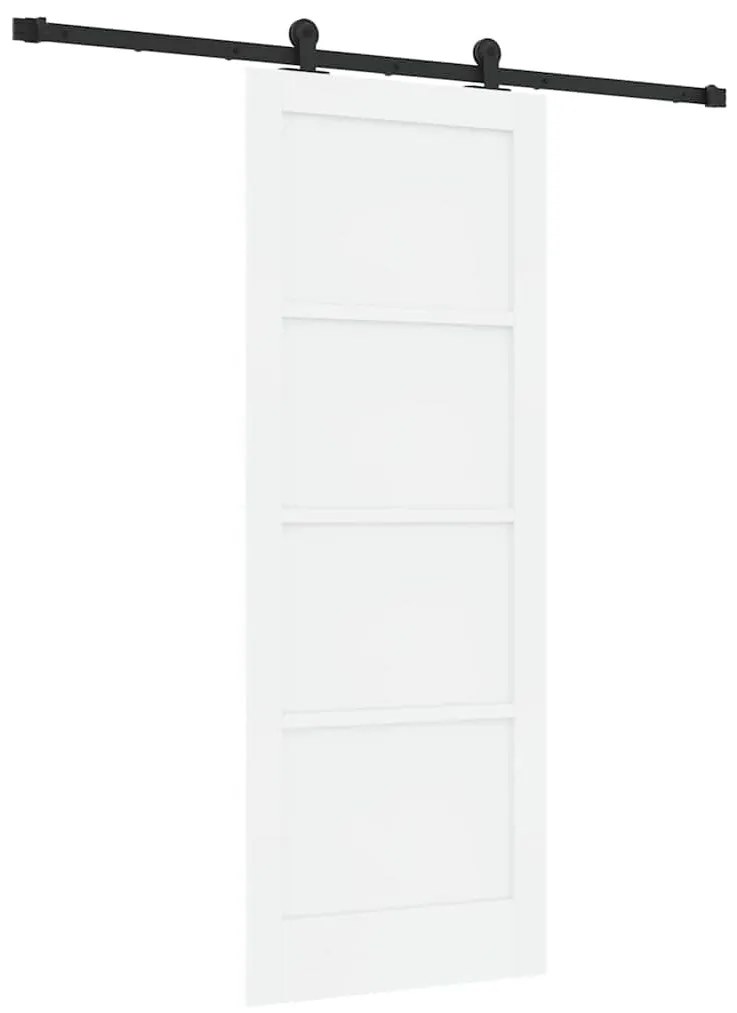 Porta deslizante vidaXL com conjunto de hardware branca 78x202 cm made
