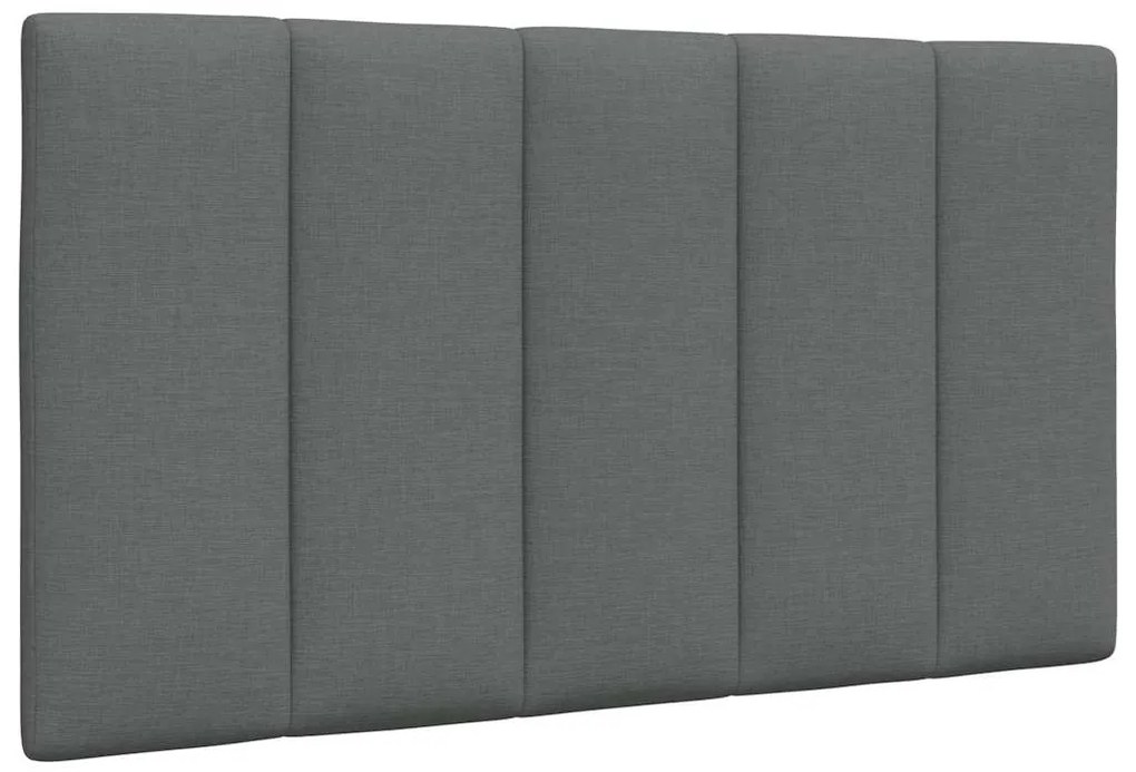 Almofadão de cabeceira 80 cm tecido cinzento-escuro