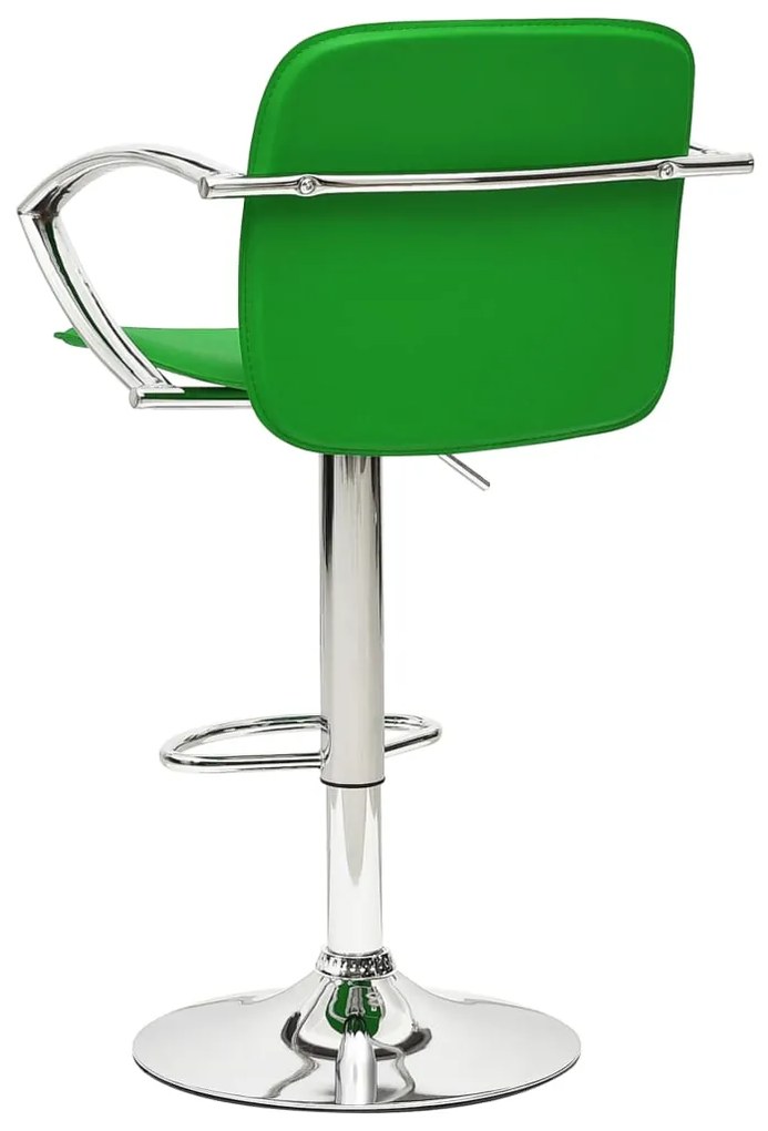 Bancos de bar 2 pcs couro artificial verde