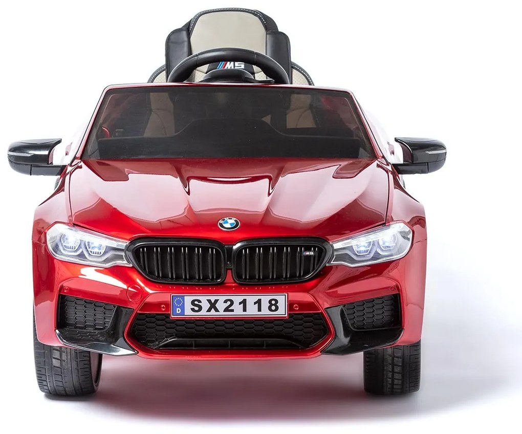 BMW M5 COM MP4 E DRIFT CARRO ELÉTRICO INFANTIL 24V VERMELHO