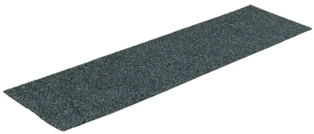 Tapetes de escada adesivos retangulares 15 pcs 76x20 cm verde