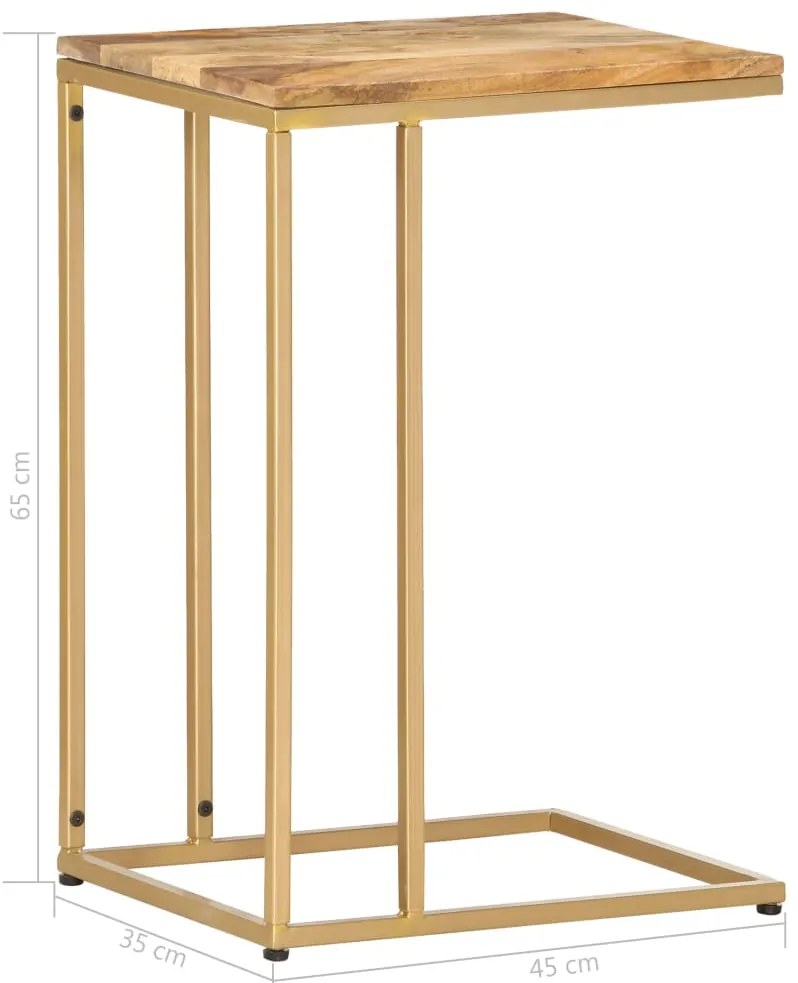 Mesa de apoio 35x45x65 cm madeira de mangueira maciça
