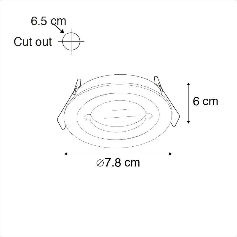 LED Foco de encastrar preto moderno WiFi GU10 IP54 - XENA Round Moderno