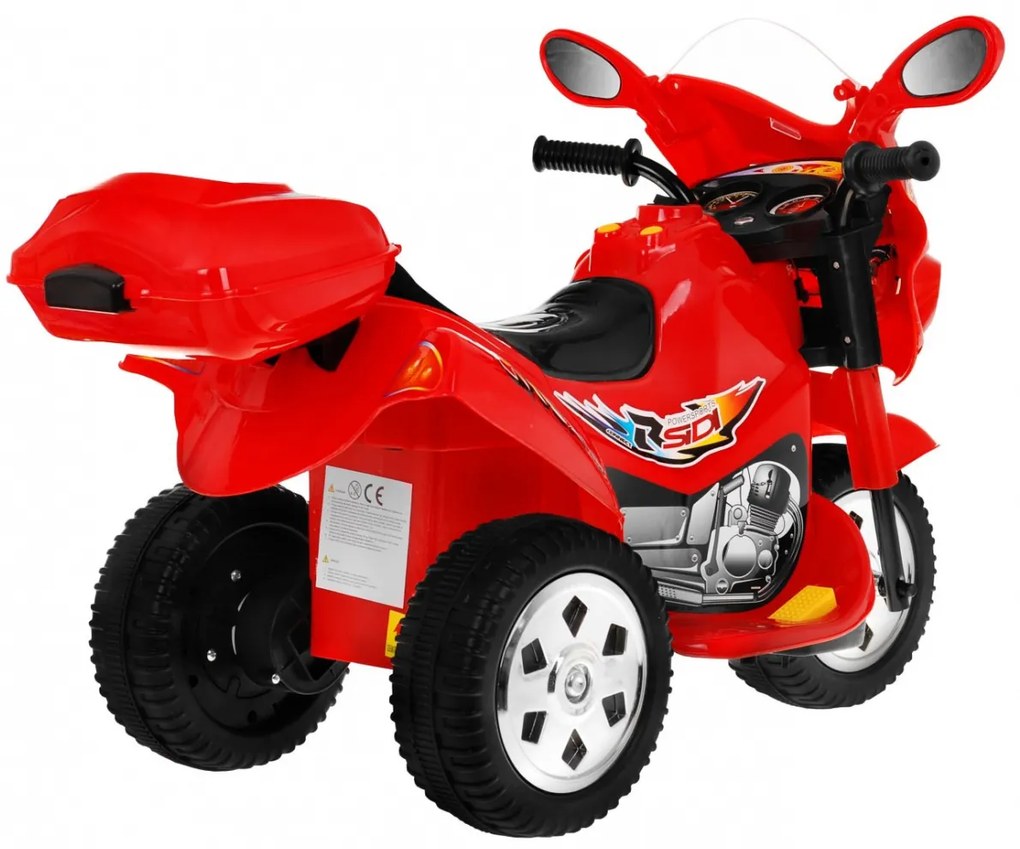 Mota elétrica para crianças 6V, Motorek BJX-088 1,5 a 4 anos Vermelha