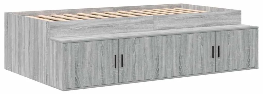 Cama de Armazenamento Cinzenta Sonoma 90x200 cm