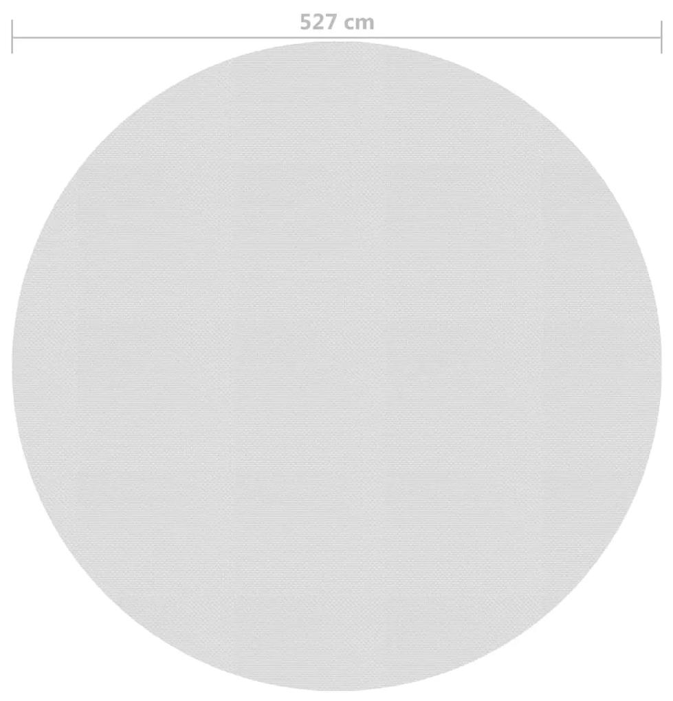 Película p/ piscina PE solar flutuante 527 cm cinzento