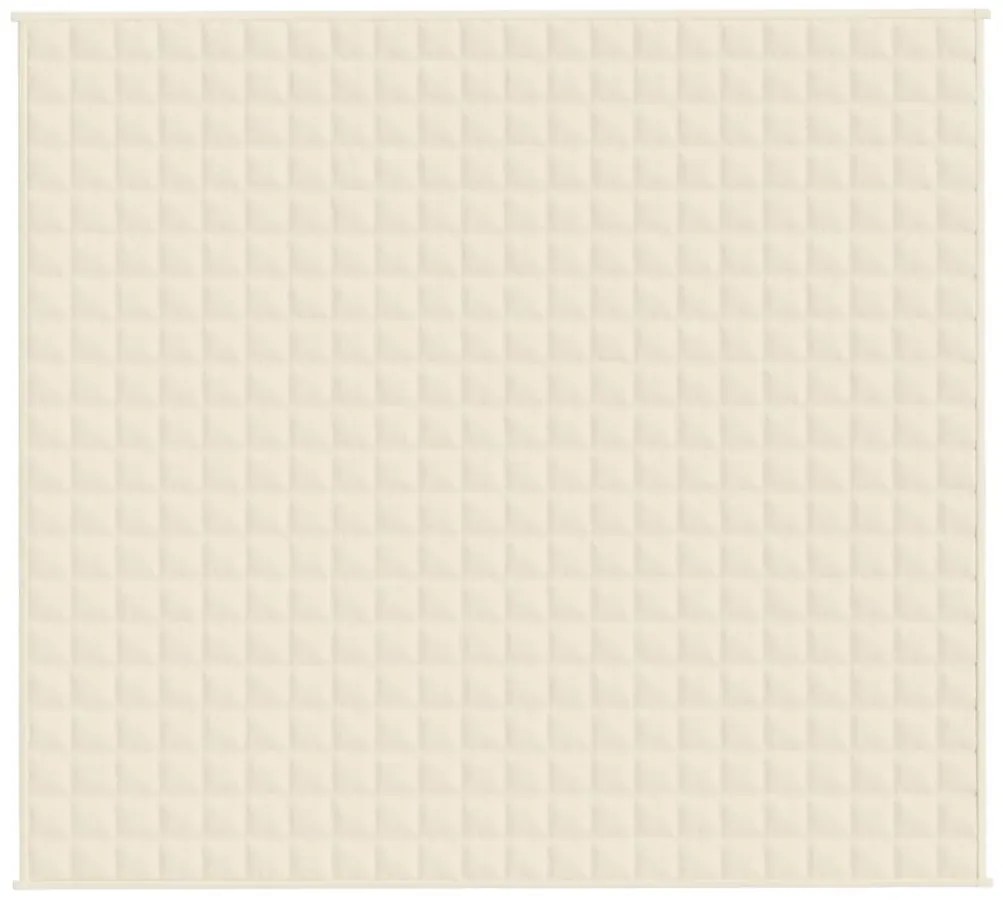 Manta pesada 9 kg 200x220 cm tecido creme-claro