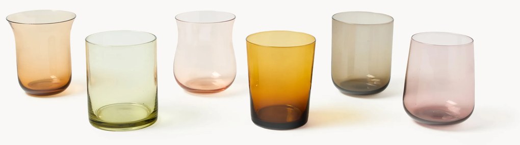 Copos artesanais Diseguale, com várias cores e formas, conjunto de 6