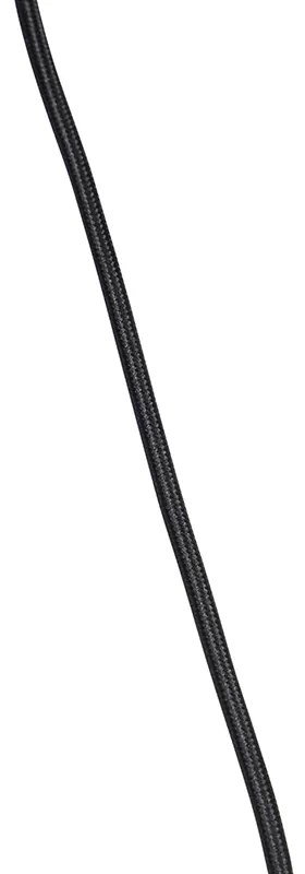 Candeeiro de suspensão com abajur de algodão preto e dourado 40 cm - Combi