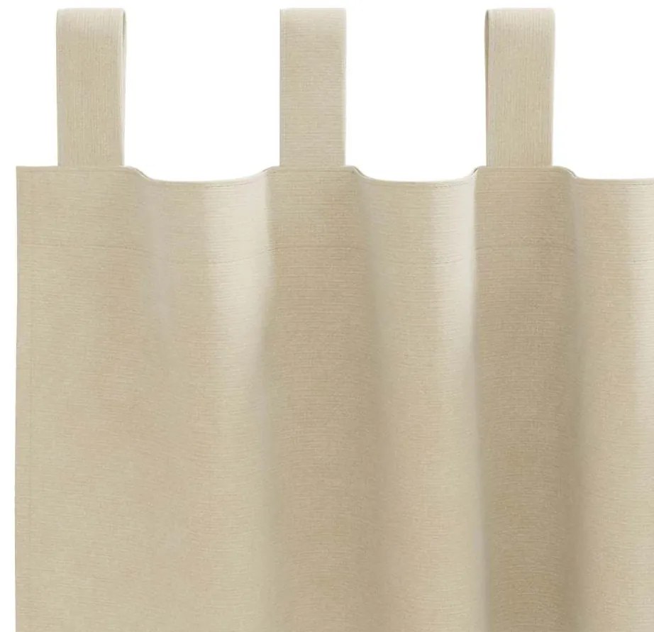 Cortinas Blackout vidaXL com Laços de Suspensão 2 pcs Veludo Creme