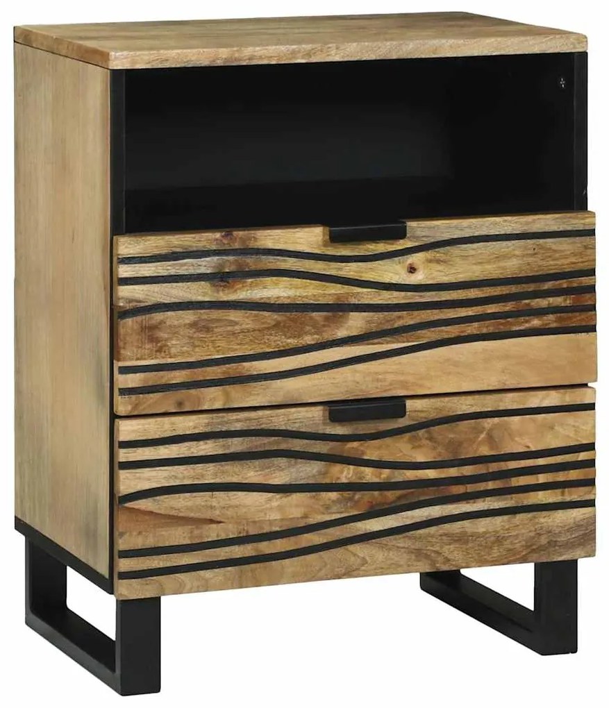 vidaXL Armário de Cabeceira com gaveta Castanho 50 x 33 x 60 cm